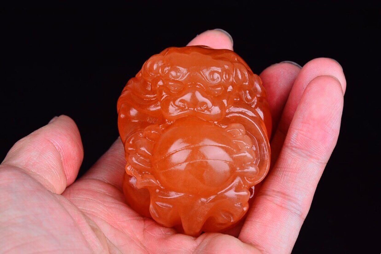 Shoushan Stone Jintian Golden Fields Yellowstone Gold Frozen Stone Strokes The Fortune Leopard Handlebar Piece Text Play Rebeast Ancient Beast Print Stone Handlebar Piece Pendant Pendant