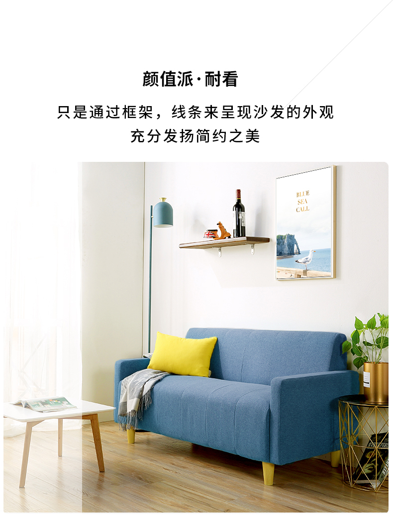 Beanbag vải đôi căn hộ nhỏ ba phòng ngủ cửa hàng nhỏ cà phê đơn giản đơn đi văng nhỏ - Ghế sô pha ghế gấp thành giường