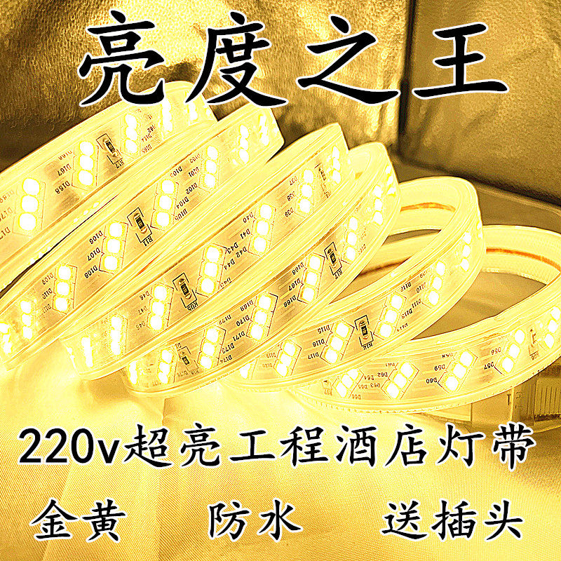 OUTDOOR LIGHT WITH LED SUPER BRIGHT LIGHT STRIP WATERPROOF 220v SUSPENDED CEILING Ceiling Home Living Room Self-Adhesive Gold Yellow Engineering Floodlight Bar