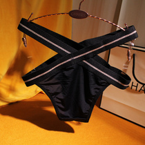 (QUALITY PARTICULARLY GOOD) Sexy ice-wire underpants fire hot black white mid low waist lady lace triangle pants head