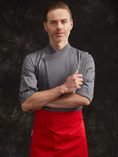 Кейтеринг, отель, ресторан, осенняя кухня, рабочая одежда шеф-повара, рукав три четверти, плотный материал, униформа, не скатывается, логотип на заказ