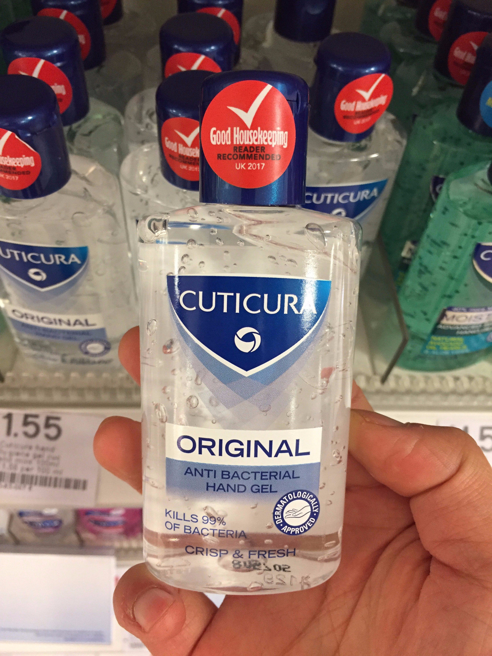 Two spot British Cuticura water-free hand sanitizer gel clean antibacterial 100ML cucumber flavor