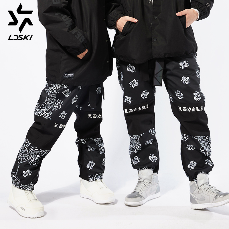 ldski Double board Veneer Ski Pants Women's Waterproof and Pants Pants Warm leg Ski Pants Ski to South Korea