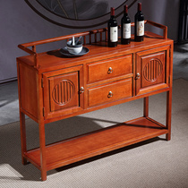 Chinese solid wood dining side cabinet with pear wooden guest restaurant against wall storage locker modern minimal mahogany furniture