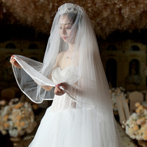 Head yarn bridal main wedding dress length tug head yarn headwear ultra-sensual system net red photo-prop wedding dresses woman