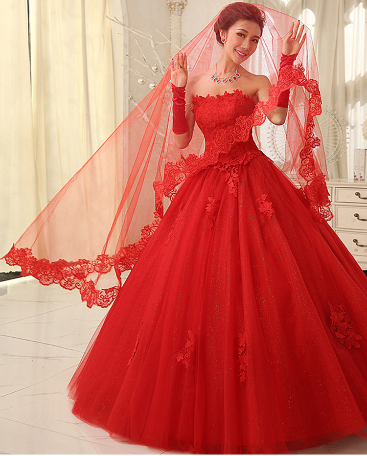 Red head yarn bridal head yarn 3 m computer lace head yarn long-head yarn lace lace-head yarn trailing head yarn 