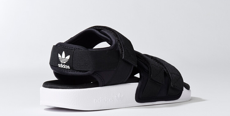 Adidas clover velcro dép đi biển nam và nữ quai mùa hè dép thể thao màu đen và trắng S75382 dép quai hậu đẹp
