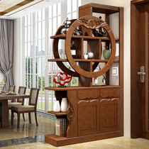 Solid wood room cabinet Double-sided door entrance partition cabinet Screen Chinese wine cabinet Shoe cabinet One-piece living room entry hall cabinet