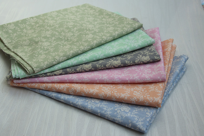 Antique Rose Vintage 6 màu Twill Cotton Vải Handmade DIY Quần áo trẻ em vải dạ text