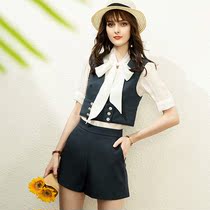 Sandro Beytagh 2021 new socialite suit vest short-sleeved shirt shorts three-piece suit female summer