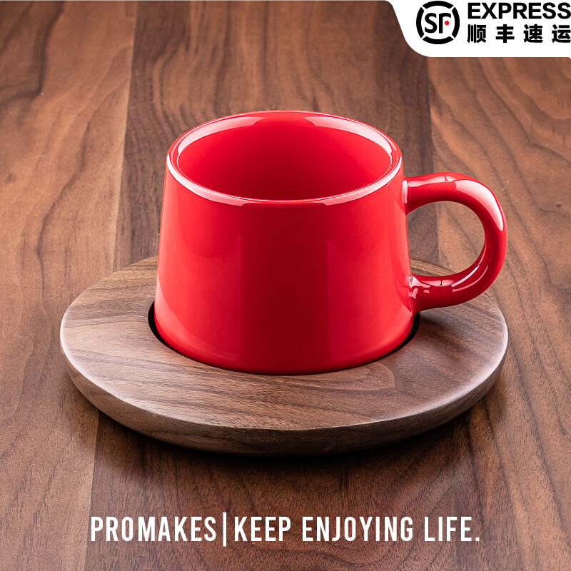 Vernon Palace Pavilion European Classic Red Mug Ceramic Cup High-end Exquisite Couple Coffee Cup New Year's Gift