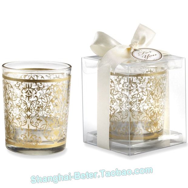 GOLDEN RENAISSANCE GLASS TEALIGHT HOLDER by beter gifts