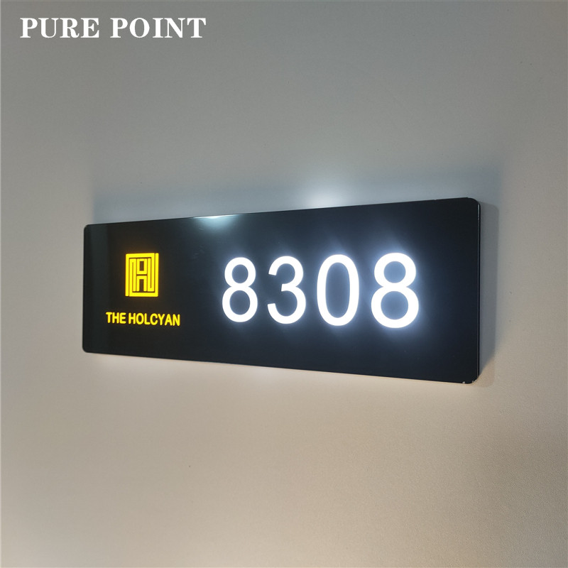 New ultra-thin light-emitting hotel foot bath KTV sign city digital box room LED house number customization