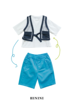 HININI21 summer boys and girls vest T-shirt shorts solid color casual suit sweatpants can be sold