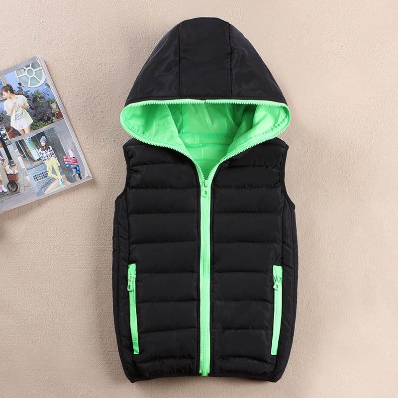 Mùa thu và mùa đông các cặp vợ chồng xuống áo vest cotton nam và nữ cha mẹ-con lớn dày áo trùm đầu thanh niên vest vest áo đôi nam nữ