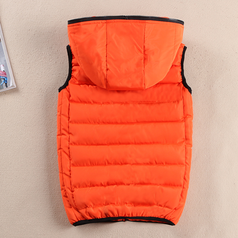 Mùa thu và mùa đông các cặp vợ chồng xuống áo vest cotton nam và nữ cha mẹ-con lớn dày áo trùm đầu thanh niên vest vest áo đôi nam nữ