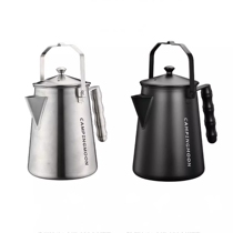 Komen outdoor 304 stainless steel one-piece teapot portable hawk beak teapot grandma pot burning fire quick kettle