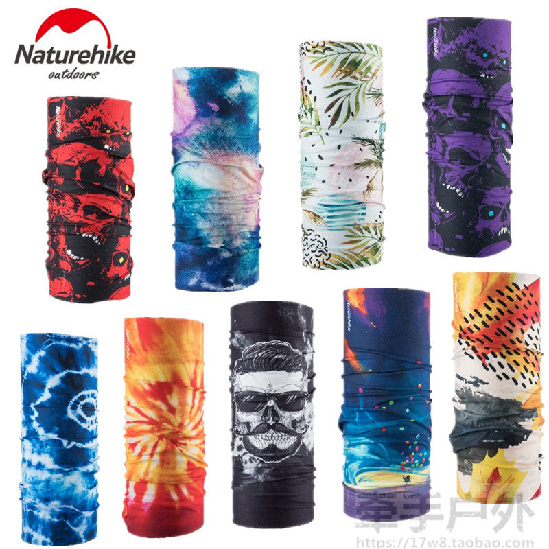 NH Norwegian MEN AND WOMEN OUTDOOR 100 CHANGE SILK SCARVES MAGIC TURBAN MULTIFUNCTION SUNSCREEN SUCTION SWEAT SPORTS RIDING FACE TOWELS MASK