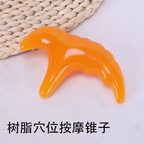 Resin 3-horn Finch leg acupoint massager foot pedicure massage vertebral pliche bar point stick device home