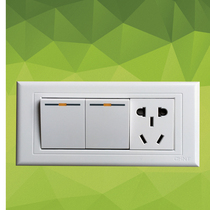 Zhengtai 118 type two-open one-plug switch socket NEW5G three-position double-open one small five-hole panel 2 open one small five-hole