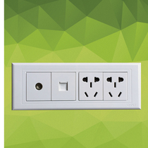 Zhengtai 118 type TV computer two sockets NEW5G cable network cable double small five-hole panel closed-circuit network 2 plugs