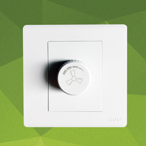 Chint fan speed control switch socket 86 type NEW7D speed regulation 250W panel Chint switch socket