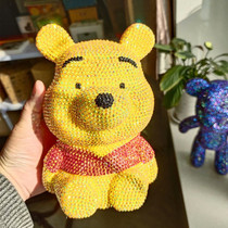 Handmade DIY stick Diamond Bear building bear piggy bank Bank piggy bank violent bear doll ornaments Diamond Bear rabbit