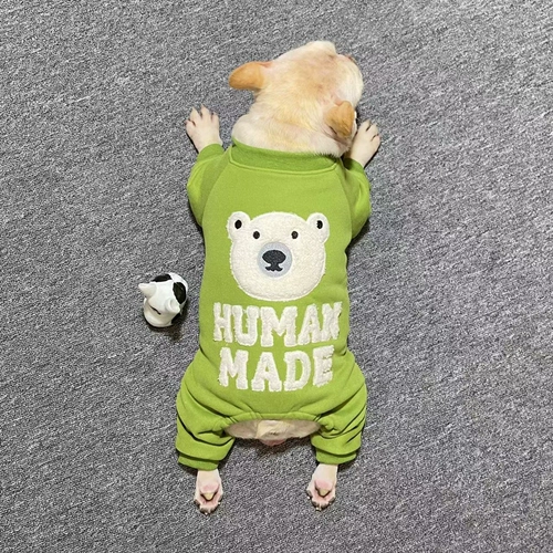 Сражаться с четвероногим одеждой для любимой собаки зимняя одежда мопс бульдог плюс бархатный утолщенный теплый боксерский костюм