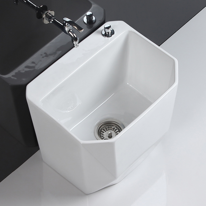 Keze balcony mop pool household bathroom mop sink ceramic floor-to-ceiling mop pool wash floor mop pool large