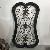 Foreign Trade Outlet Lone-Sample American Countryside Fata-style Retro Wood Iron Combined Hollowed-out Large Number Pane Decorated Wall Decoration