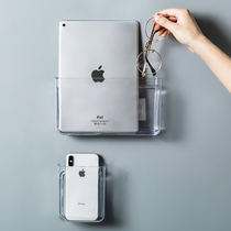 Wall remote control storage box Non-punching shelf bedside storage rack dormitory upper storage artifact