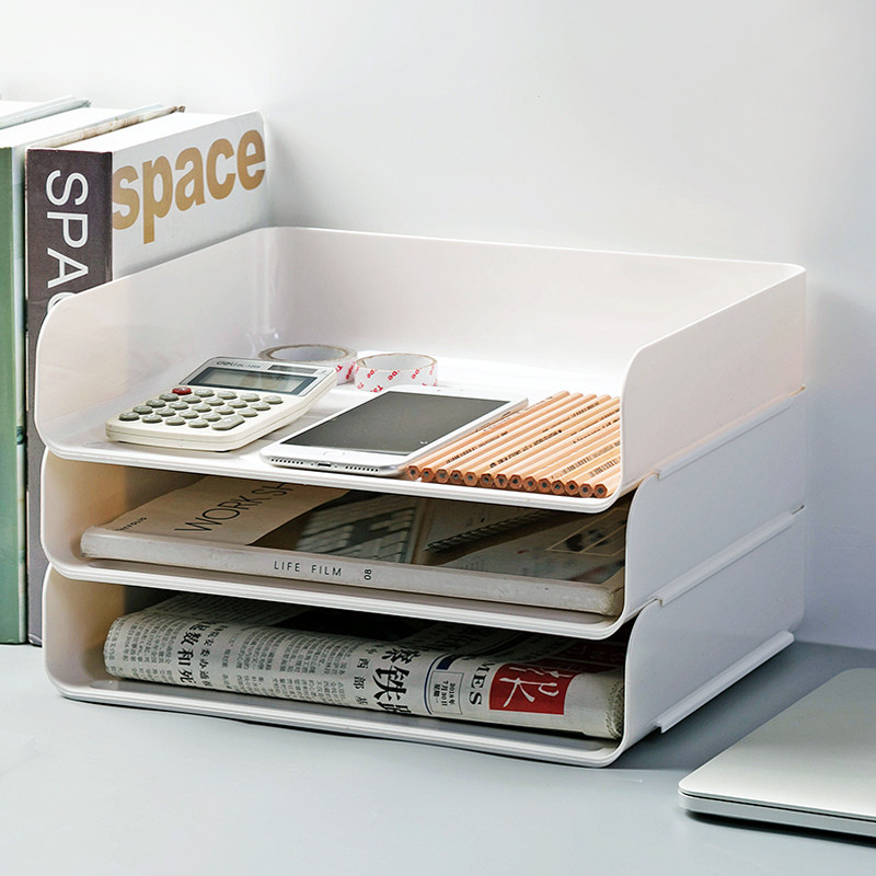 Student Office Desktop Release A4 Paper File Containing Box Information Bill Supplies Shelf Stationery Shelf Finishing Box