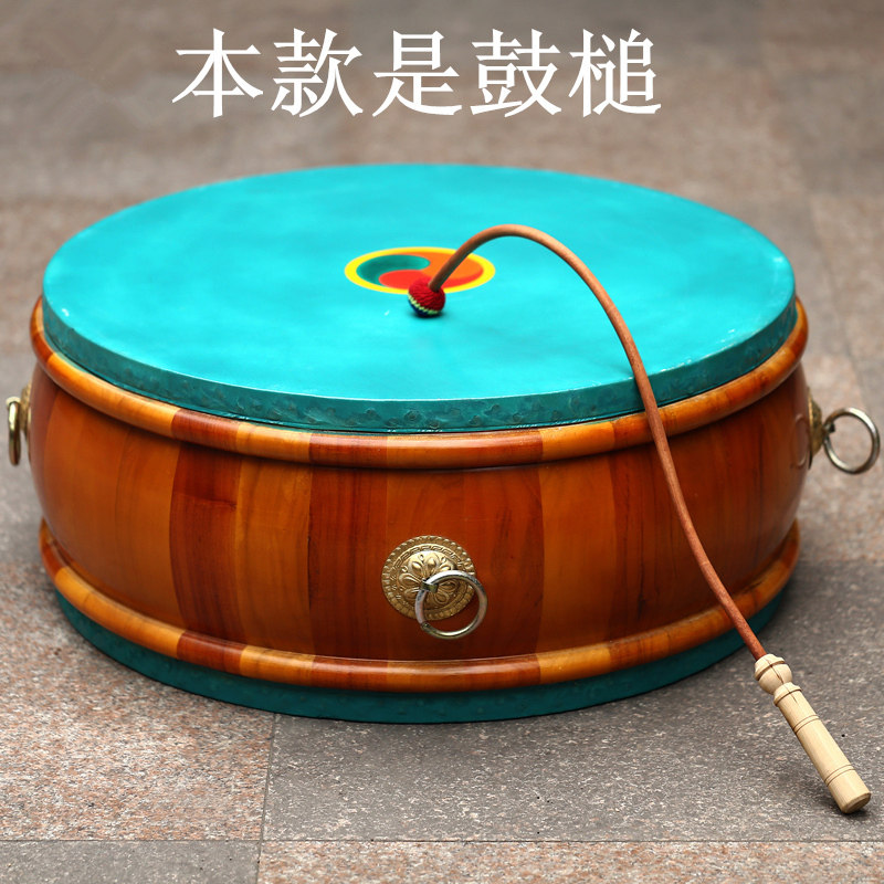 Dharma drum hammer Tibetan Buddhist supplies Nepal handmade instruments tantric law drum drumsticks solid wood Temple drum