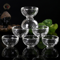 Tibet supplies 6CM white crystal water cup water cup supply bowl 7 for 8 glass holy water cup