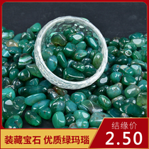 Buddha statues pagodas mantra trays storage supplies seven gemstones green agate gemstones 2 5 yuan 1 tael