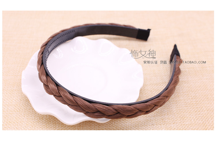 Hàn Quốc headband phụ kiện tóc giả Nhật Bản và Hàn Quốc tóc giả nhỏ bện headband rộng vành hoang dã xoắn tóc giả headband nữ trang sức - Phụ kiện tóc shop bán dây buộc tóc đẹp