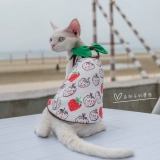 Гингрейн безволосой кошка Camisole German Cat Одежда кошка чистое хлопковое бамбуковое уплотнение качество листьев