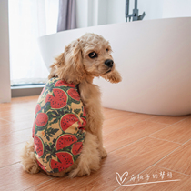 GINGERAIN cocker spaniel clothes Teddy than bear Bomei cotton cartoon sling vest summer belly