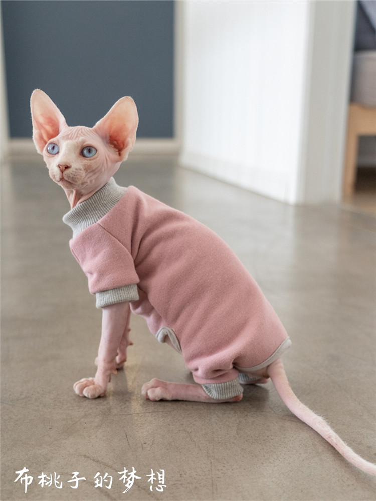 GINGERAIN hairless cat clothes Devon SPHINX velvet thickened cotton four-legged sweater
