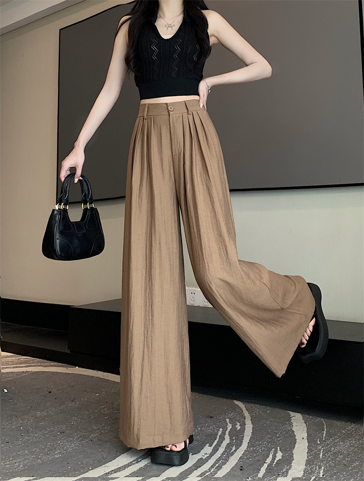 Летняя тонкая шелковая юбка, штаны, свободный крой, высокая талия 