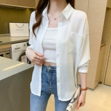 Шелковая одежда для защиты от солнца, летняя тонкая рубашка, лонгслив, кардиган, подходит для подростков, 2025 года, длина миди