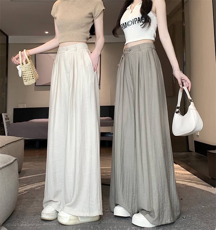 Летняя тонкая шелковая юбка, штаны, свободный крой, высокая талия 