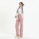 Dirty pink denim pants women's spring and autumn 2023 new high waist thin straight tube loose drape floor mopping wide leg pants