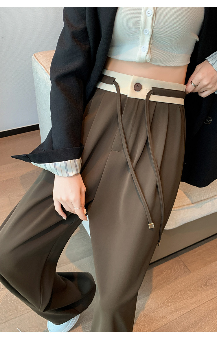 Комплект, штаны, высокая талия, оверсайз           