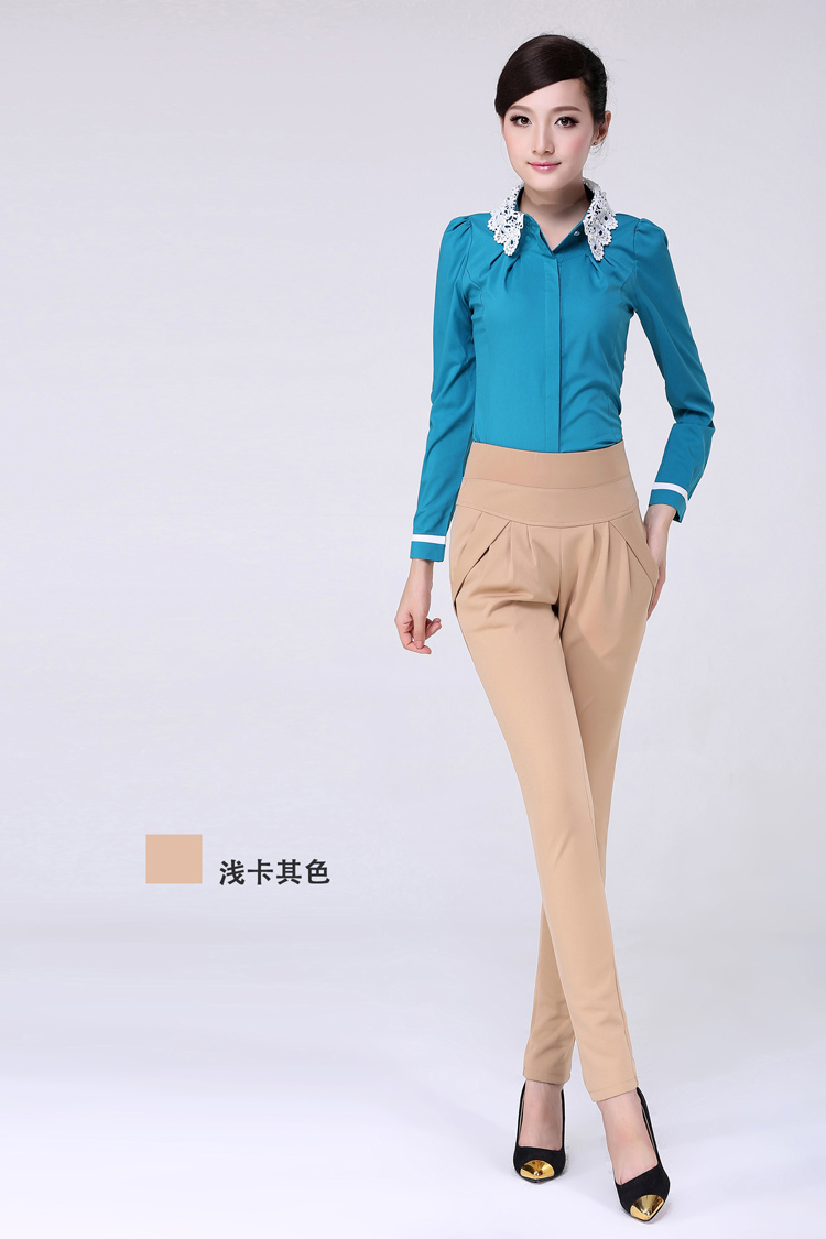 Mùa hè 2018 mới size quần nữ rộng cạp cao quần thun harem chất béo MM thun thun eo quần thường là mỏng thời trang nam nữ