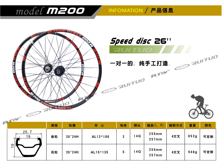 Roues de vélo Mountain Bike 26 pouces - Ref 2362118 Image 11