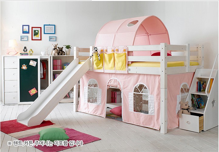 New children's bed tent bed mantle bed dome boy and girl bunk bed decoration princess bed circumference breathable anti-fall