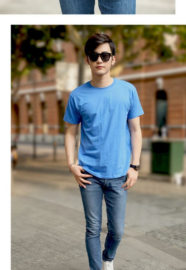 Mua một tặng một chiếc áo thun cotton ngắn tay cổ tròn 180g miễn phí. áo thun nam tay ngắn có nón