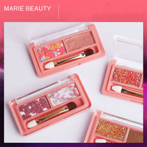 Tong Dong Muguang two-color eye shadow small plate portable pearlescent sequin Fritillaria temperament girl color Net red 51052