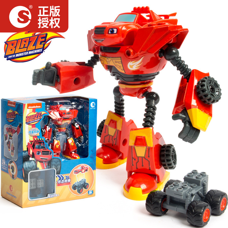 Authentic Speed Cyclone Racing Team Speed Car Toy Alloy Transforming Robot Monster Racing Car Children's Gift